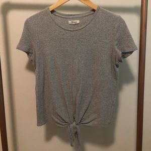 Madewell t shirt with tie front